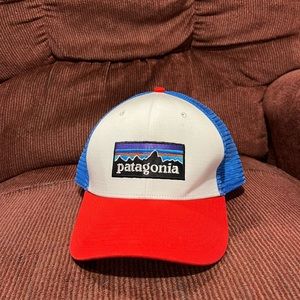 Patagonia P-6 Red white blue trucker hat SnapBack